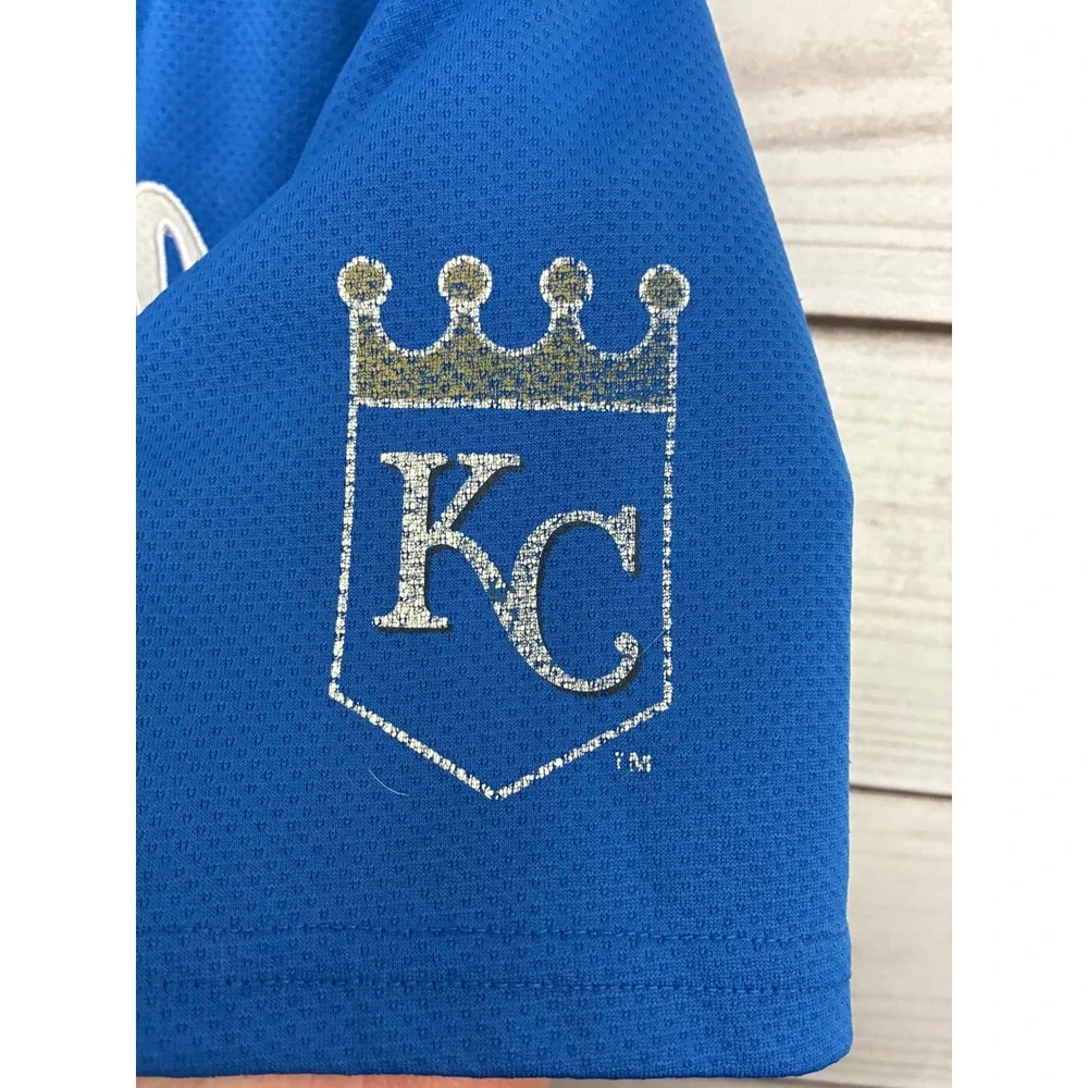 Majestic Kids Kansas City Royals Alex Gordon 4 Baseball Jersey Blue MLB Small